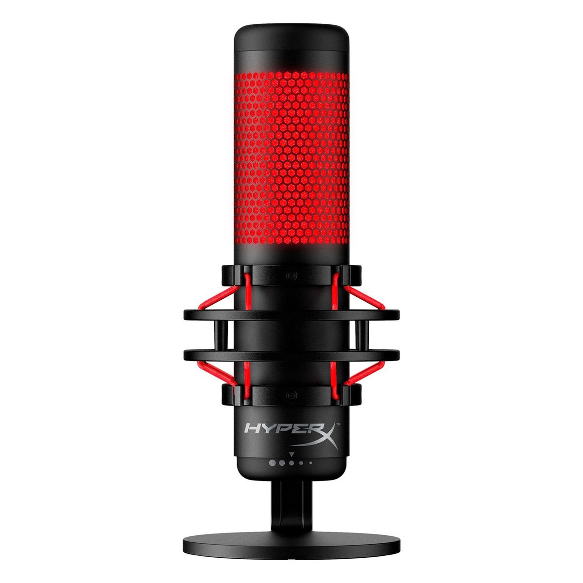 HYPERX - Microfono HyperX Quadcast USB Negro y Rojo  (4P5P6AA)