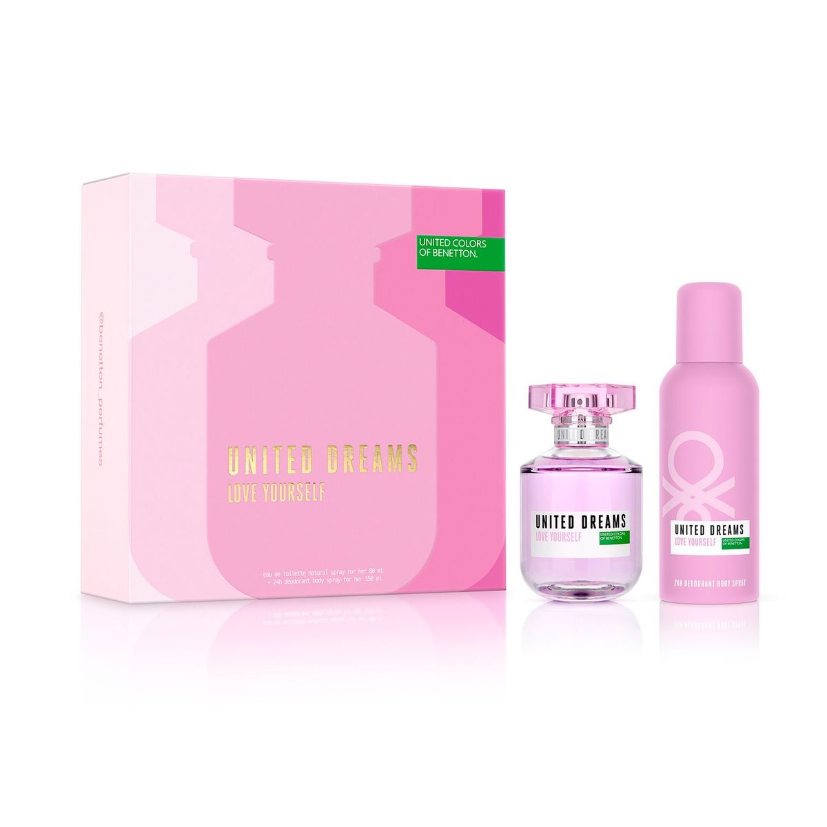 BENETTON - Set de Perfume Mujer Benetton Incluye: Desodorante 150ml 