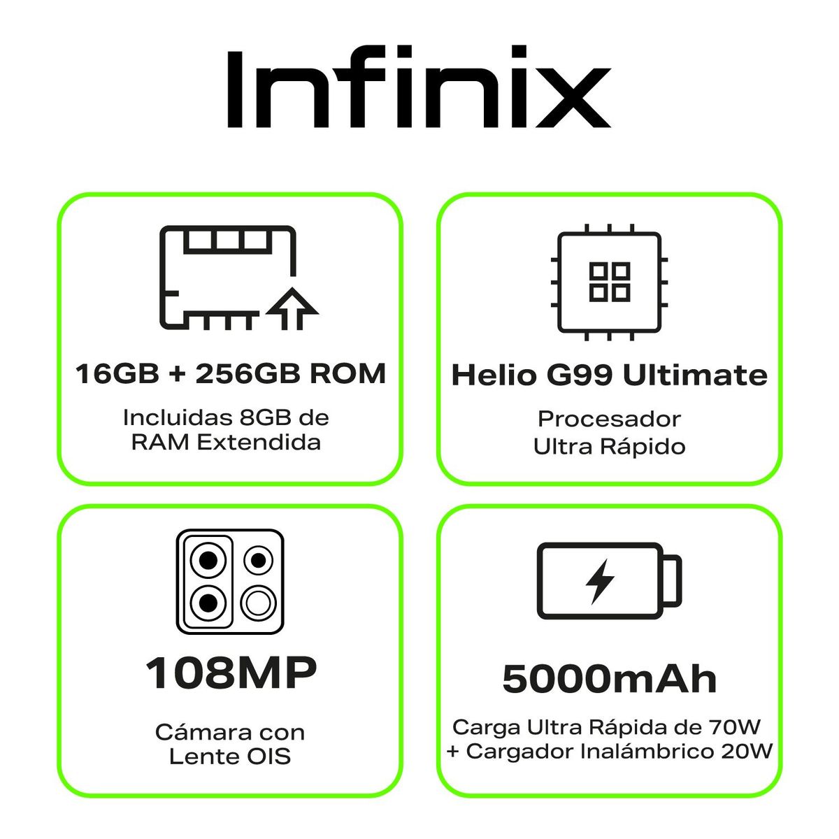 INFINIX - Celular Infinix NOTE 40 Pro 256GB |8GB RAM | Cámara posterior 108MP|Cámara frontal 32MP|Pantalla 6.78"|Helio G99 Ultimate
