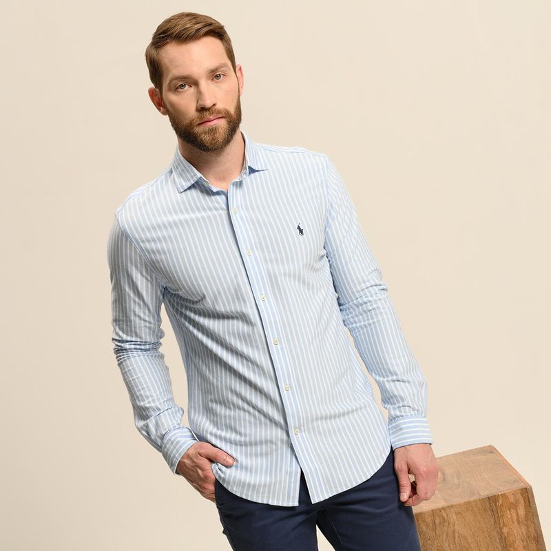 POLO RALPH LAUREN - Camisa Hombre de Rayas Manga larga de Algodón Polo Ralph Lauren