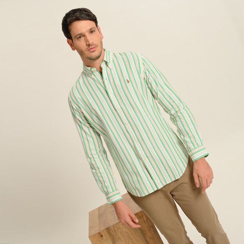 POLO RALPH LAUREN - Camisa Hombre de Rayas Manga larga de Algodón Polo Ralph Lauren