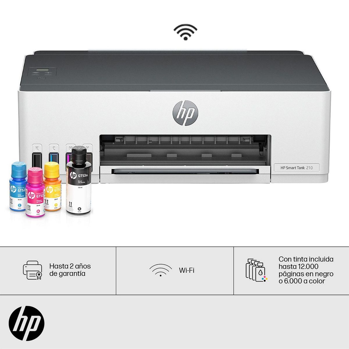 HP - Impresora HP Smart Tank 210 Color Conexión inalámbrica 