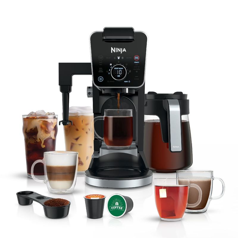 NINJA - Cafetera Ninja Dualbrew Pro para Cápsulas y Molido 12 Tazas CFP301