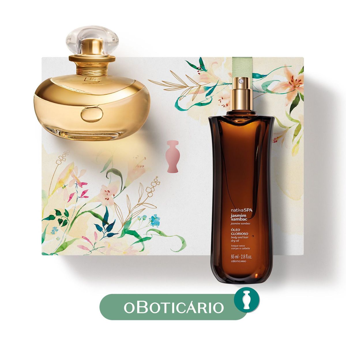 LILY - Set de Perfume Mujer Lily O Boticario Incluye: Lily Eau de parfum Absolu 75ml V2 Y Nspa Oleo Multifuncional Jasmin Sambac 85ml 