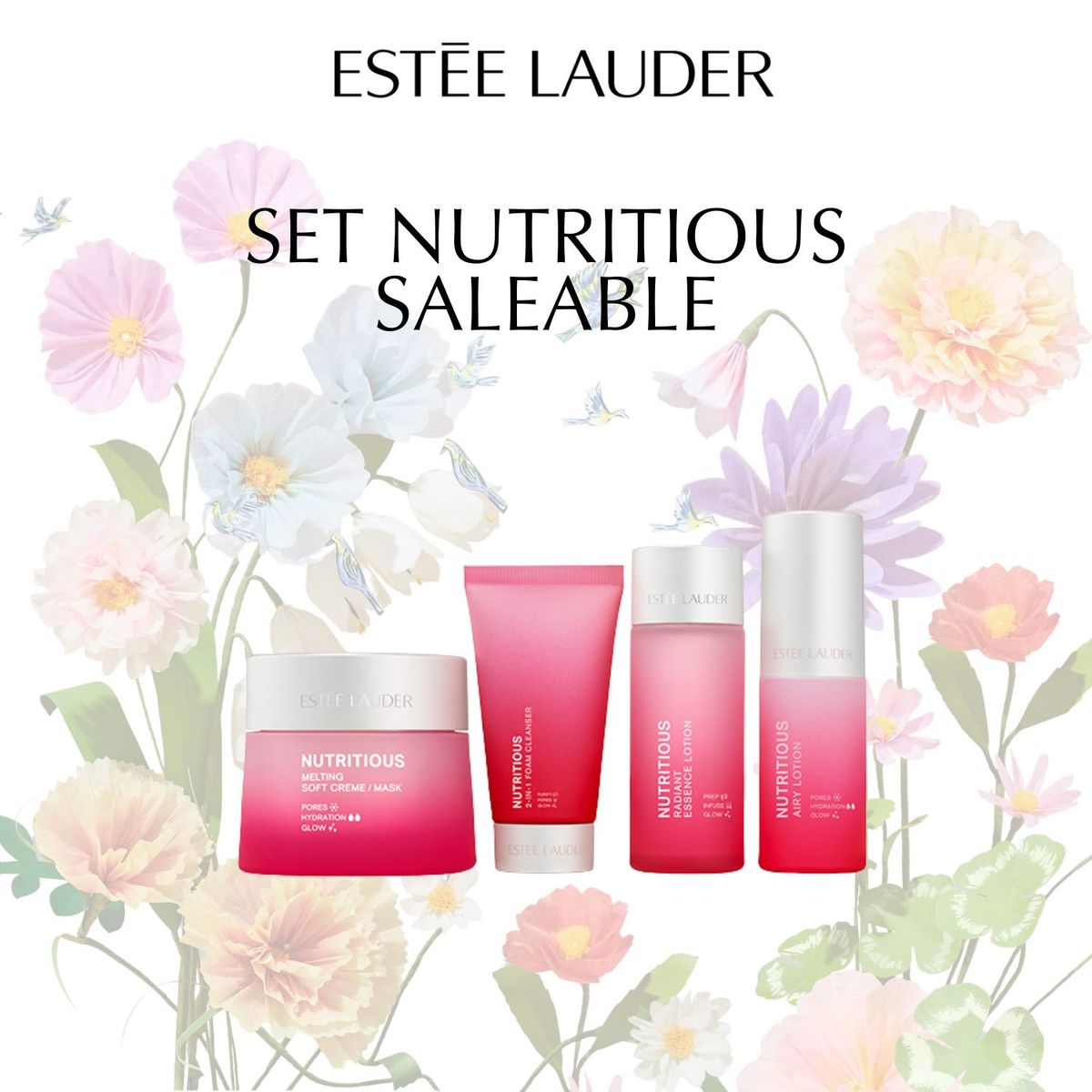 ESTEE LAUDER - Set de Hidratantes faciales Set de Tratamiento Facial Estee Lauder Nutritious Saleable Set Estée Lauder : Incluye