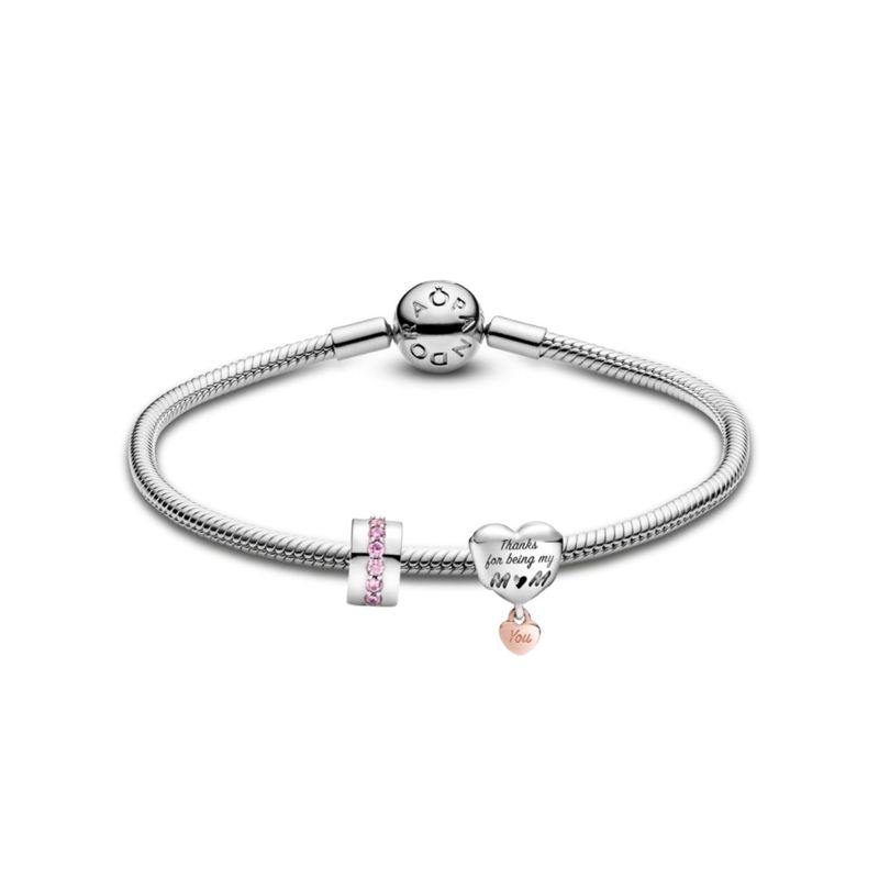 PANDORA - Set Pandora Mensaje Mama y Clip Plata Esterlina