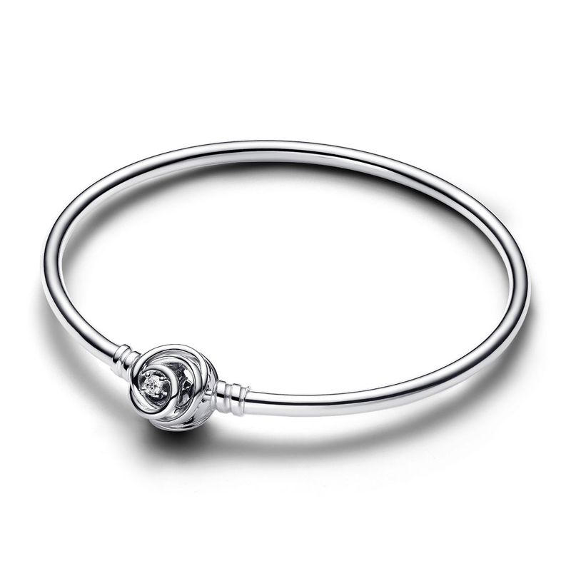 PANDORA - Brazalete Pandora Moments Rígida Cierre Envuelto Plata Esterlina