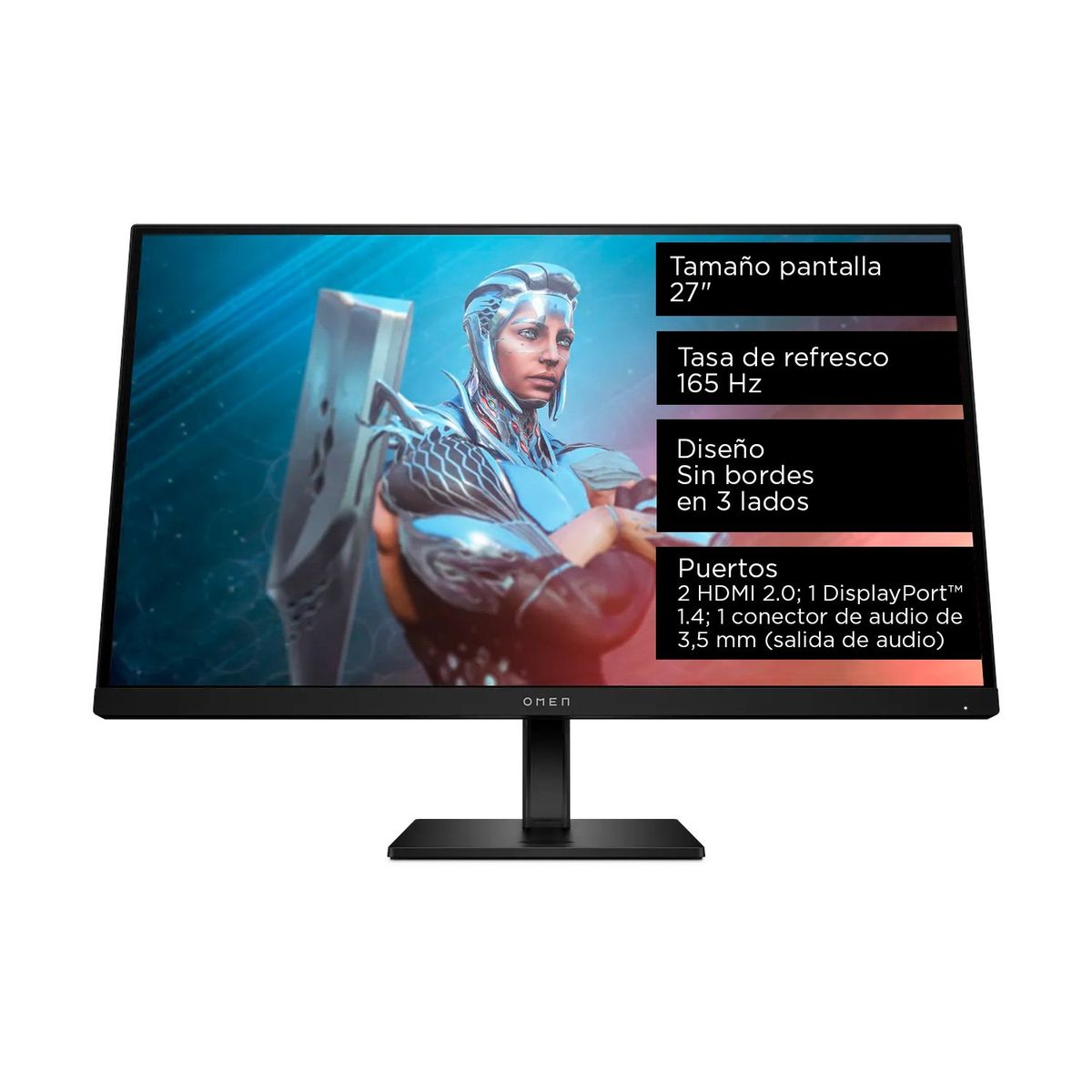 HP - Monitor HP Gaming OMEN 27 | 27 Pulgadas LED | Tasa de Refresco165Hz | 780D9AA