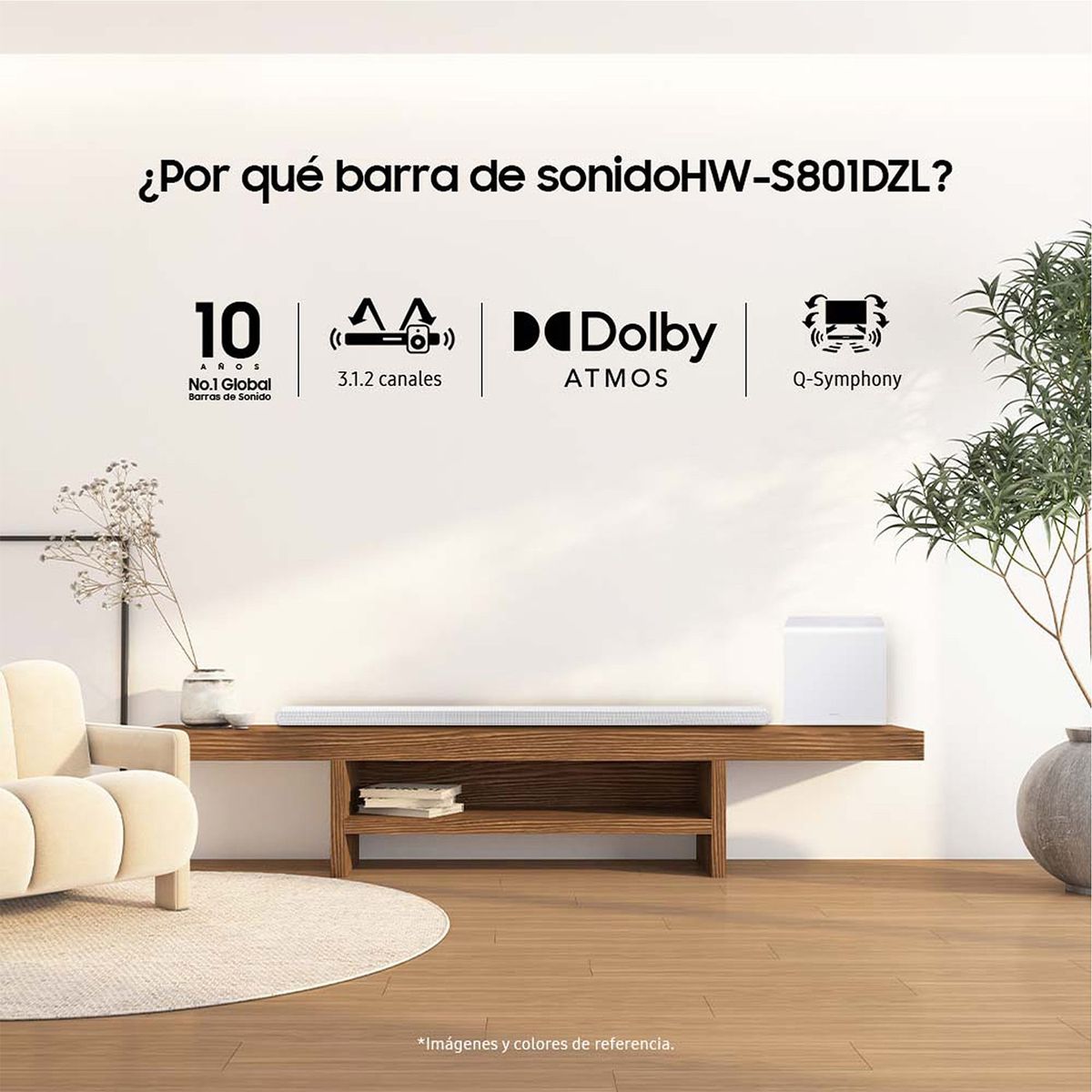 SAMSUNG - Barra de Sonido Samsung HW-S801D/ZL