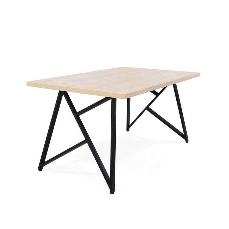 MICA - Mesas de comedor Moderna para 4 Personas en Metal Rectangular Mica