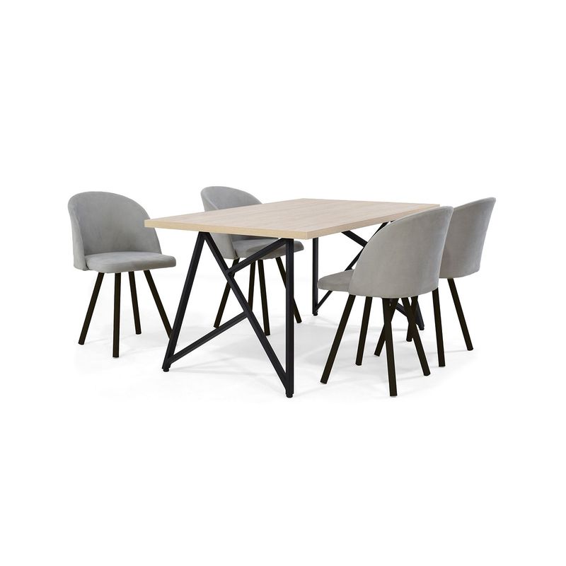 MICA - Juegos de comedor Moderno para 4 Personas (Comedor + 4 Sillas) Mica 