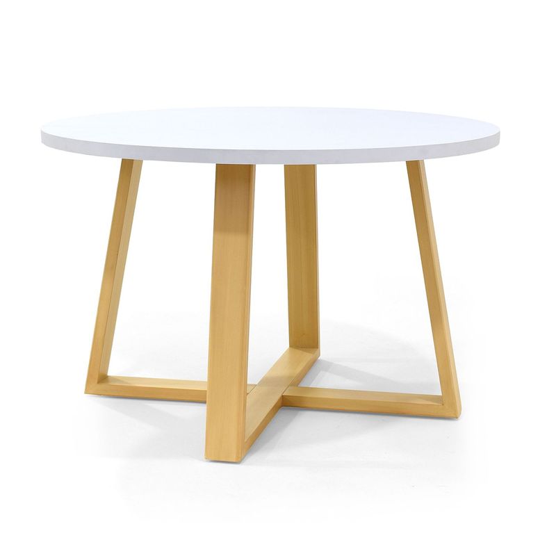 MICA - Mesas de comedor Moderna para 4 Personas en Pino Redonda Mica
