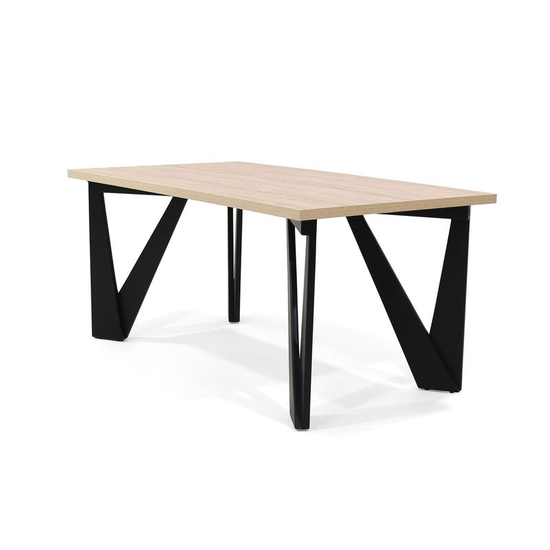 MICA - Mesas de comedor Moderna para 6 Personas en Pino Rectangular Mica