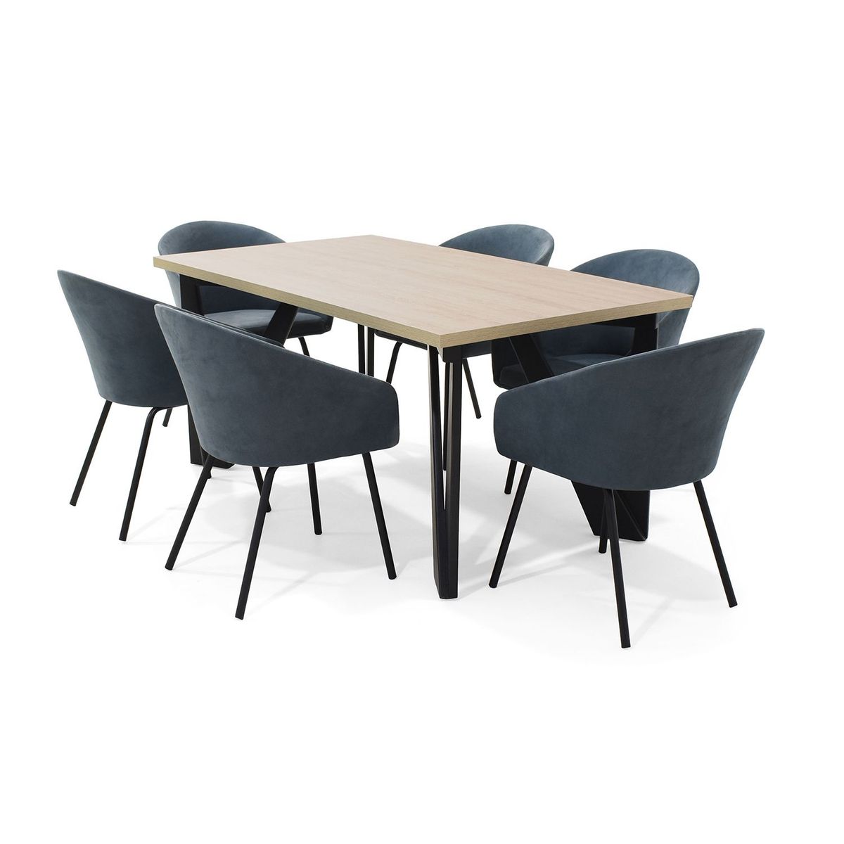 MICA - Juegos de comedor Moderno Para 6 Personas (Comedor + 6 Sillas) Mica 