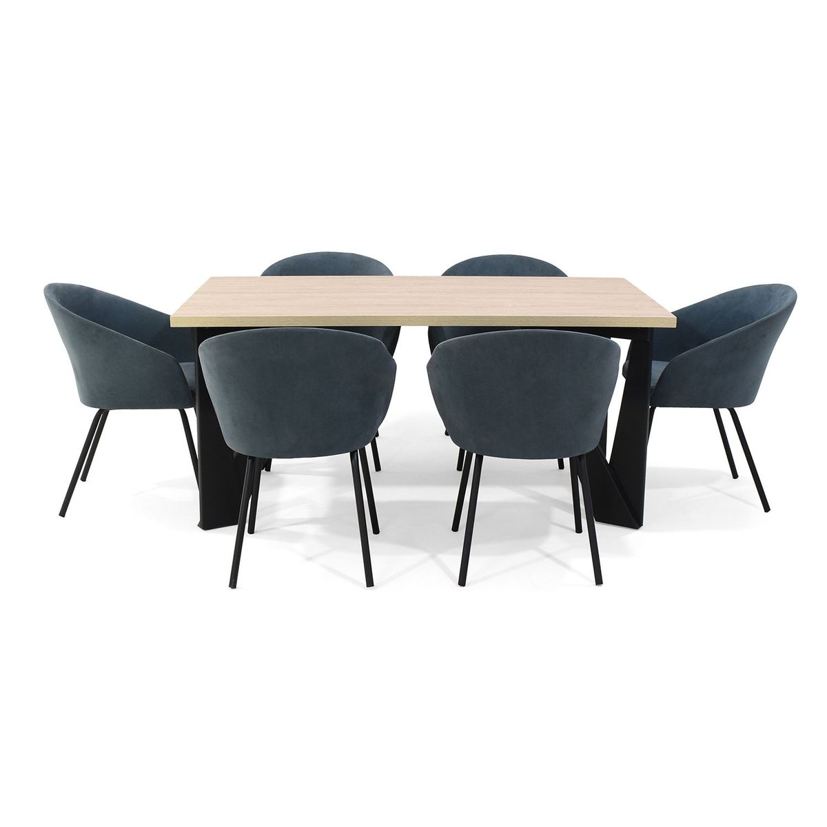MICA - Juegos de comedor Moderno Para 6 Personas (Comedor + 6 Sillas) Mica 