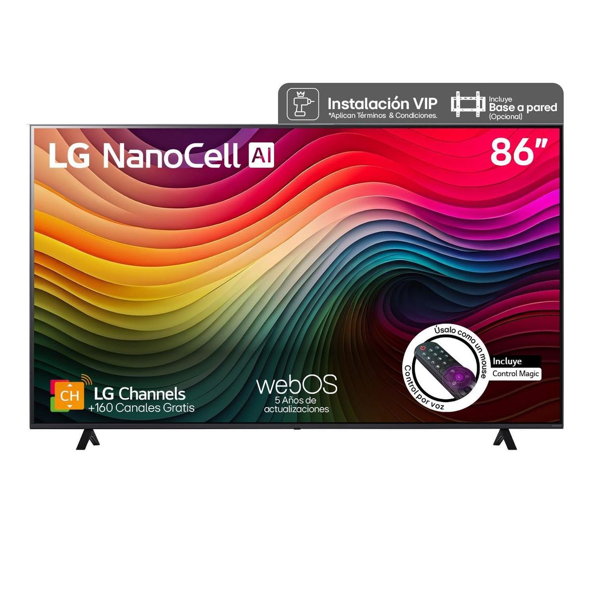 LG - Televisor LG | 86 pulgadas NANO CELL 4K UHD | 86NANO80TSA.AWC
