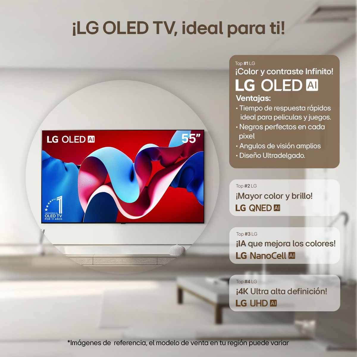 LG - Televisor LG OLED | 55 pulgadas 4K Ultra HD | Smart TV