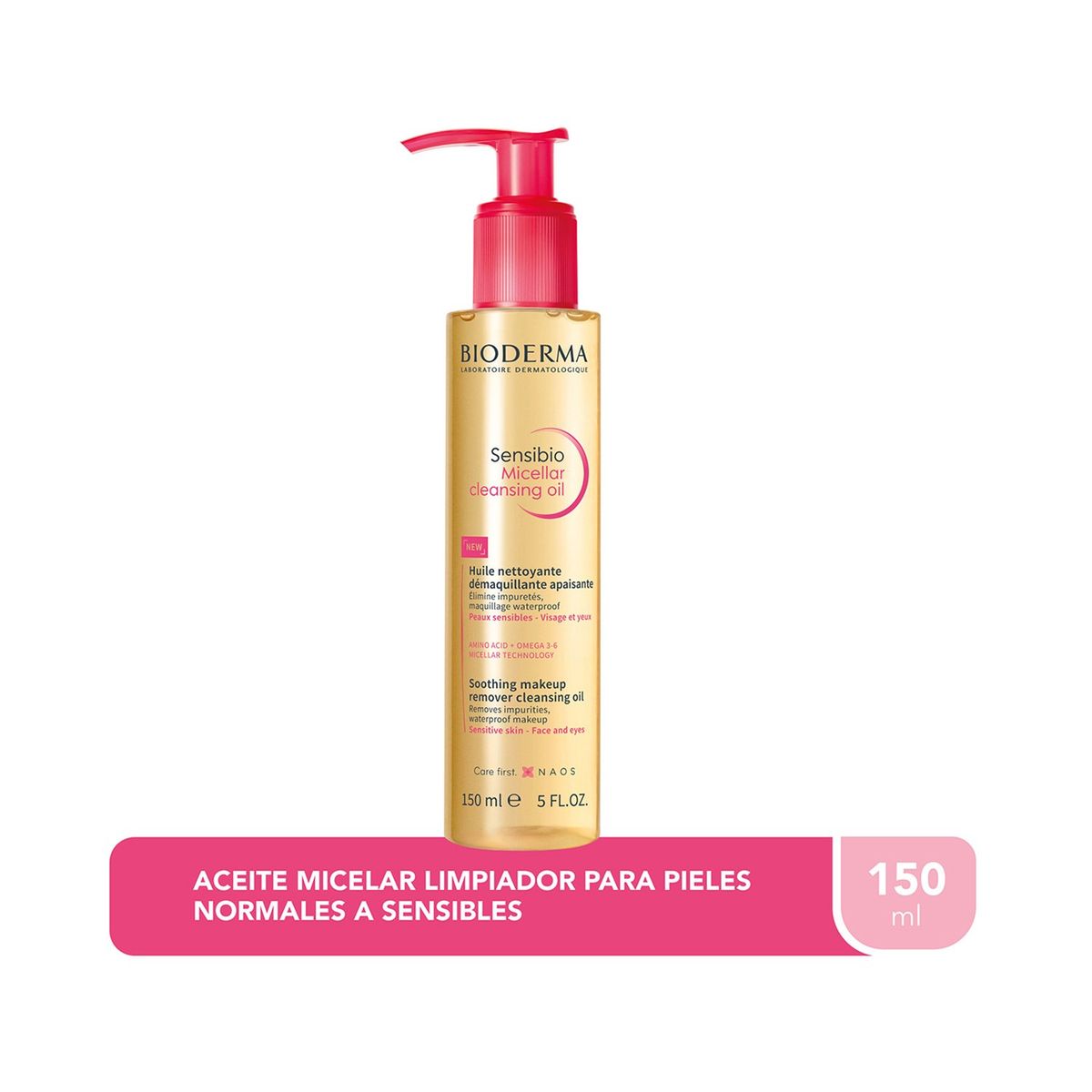 BIODERMA - Aceite limpiador micelar Sensibio Bioderma para Piel Sensible 150 ml