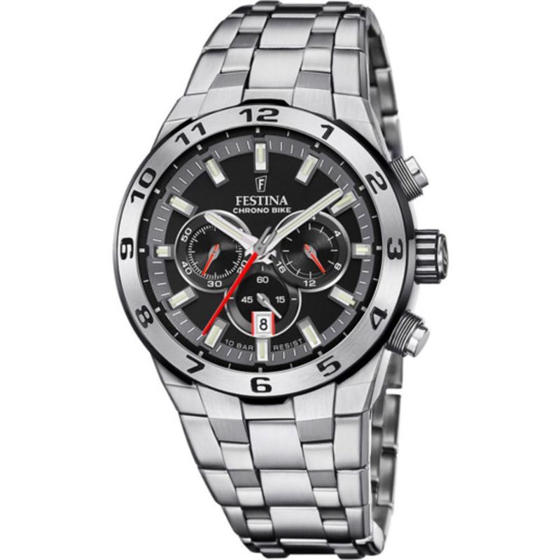 FESTINA - Reloj Festina para Hombre Chrono bike . Reloj Análogo Acero inoxidable Plateado