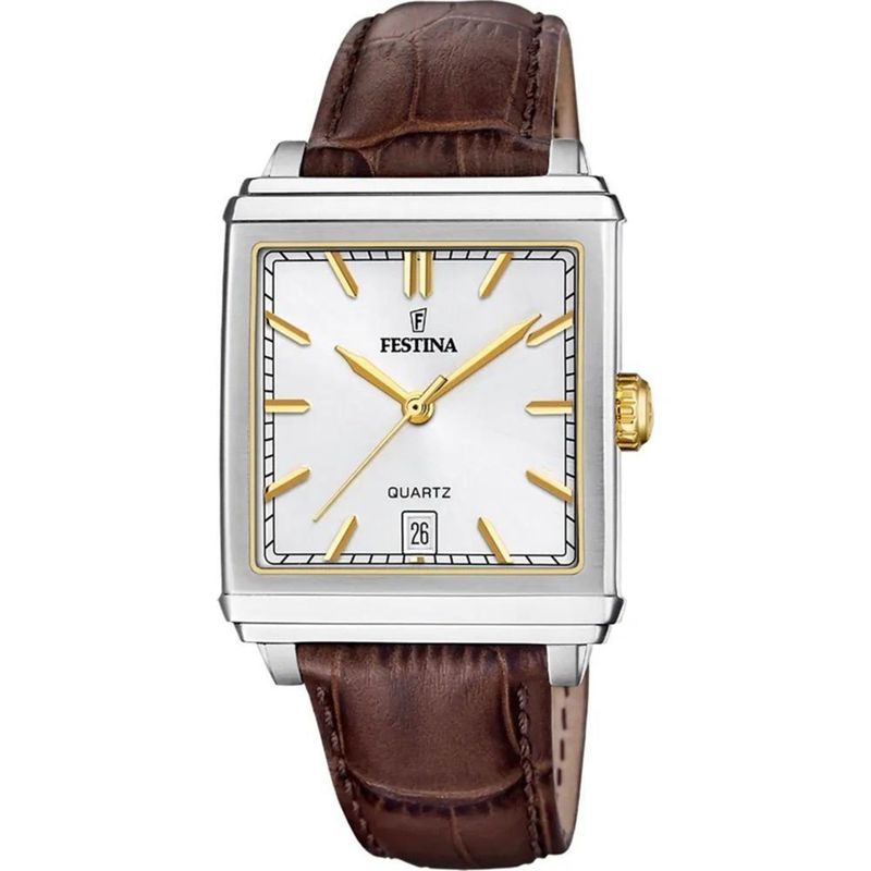 FESTINA - Reloj Festina para Hombre On The Square . Reloj Análogo Piel Marrón