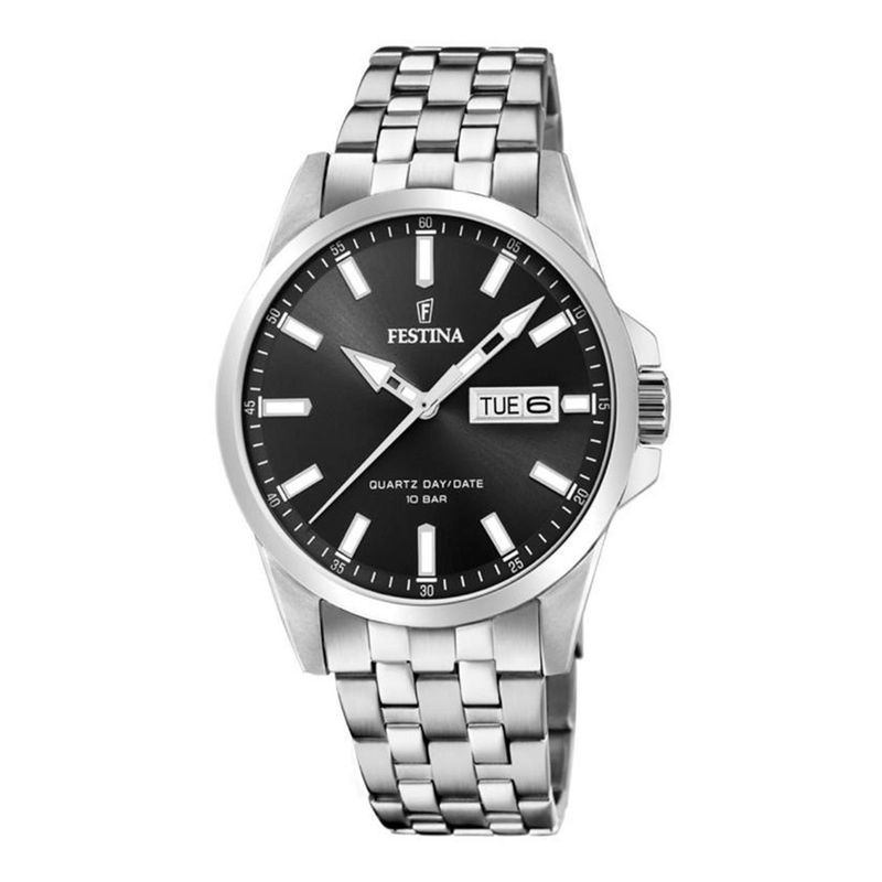 FESTINA - Reloj Festina para Hombre Acero Clásico . Reloj Análogo Acero inoxidable Plateado