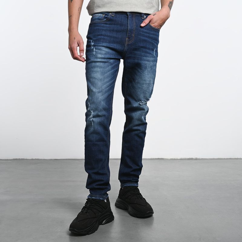 DENIMLAB - Jean 5 Bolsillos Hombre Skinny de Algodón Denimlab
