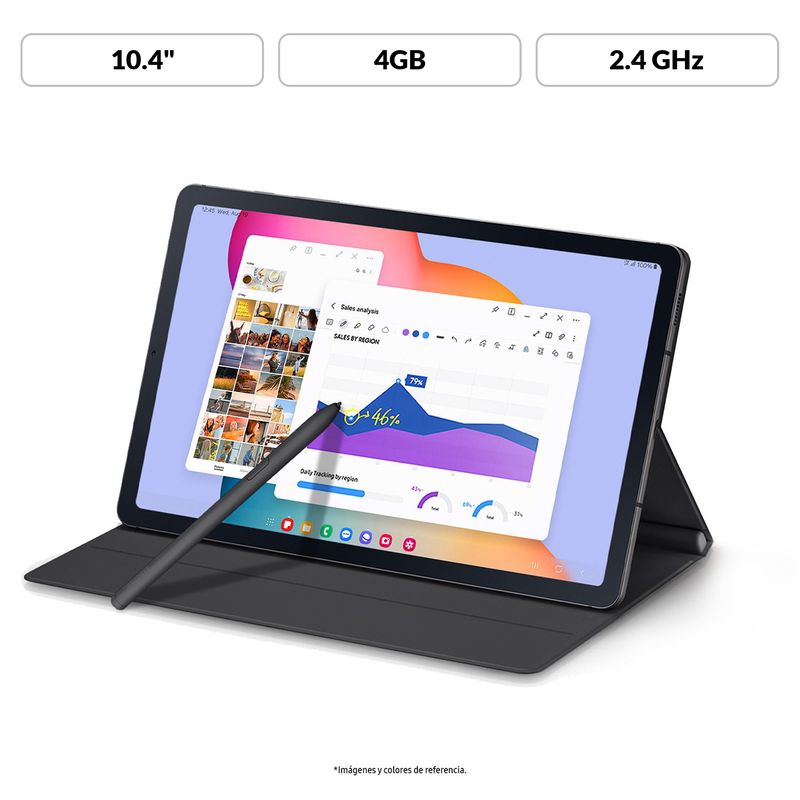 SAMSUNG - Tablet Samsung Tab S6 Lite + Cover y Lapiz  | 4GB RAM | Cámara Posterior 8MP | Cámara Frontal 5MP