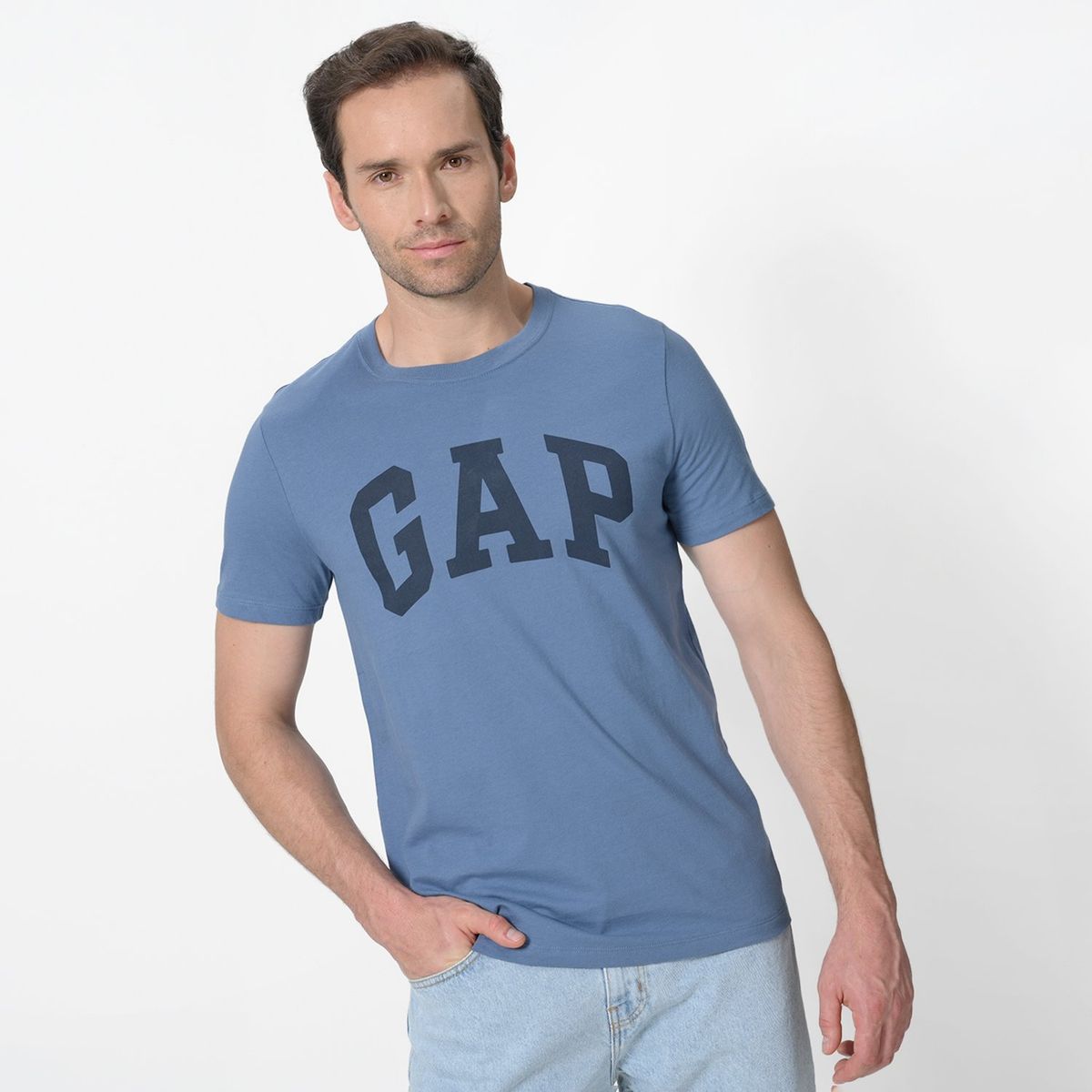 GAP - Camiseta Hombre con Logo de Algodón Gap