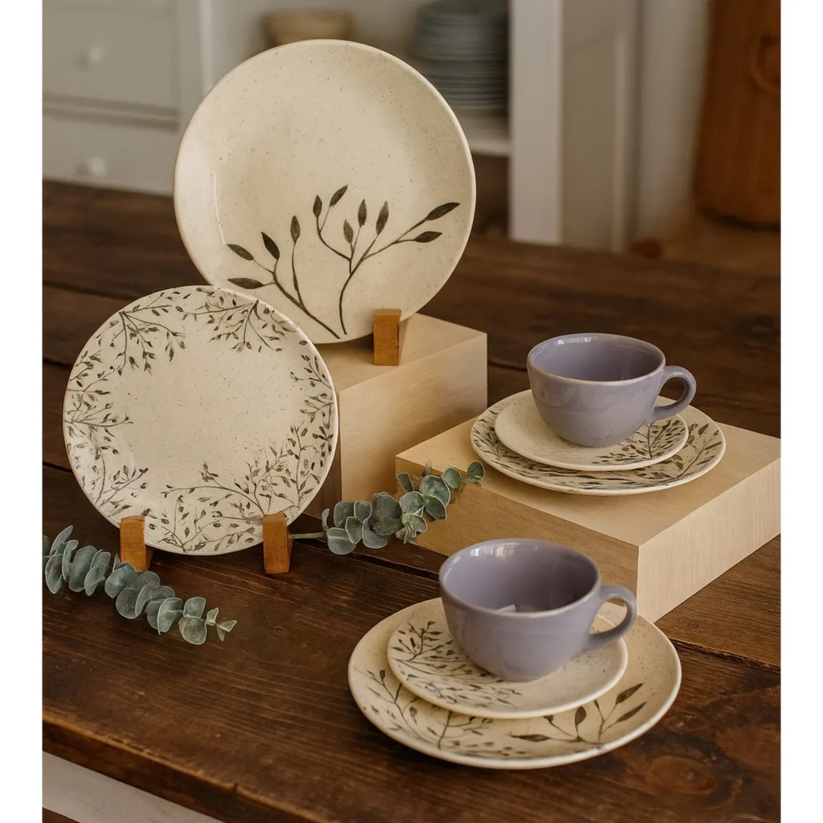 ROBERTA ALLEN - Juego de Vajilla Roberta Allen 4 Puestos Vajilla 20 Pzas Lilac Lila