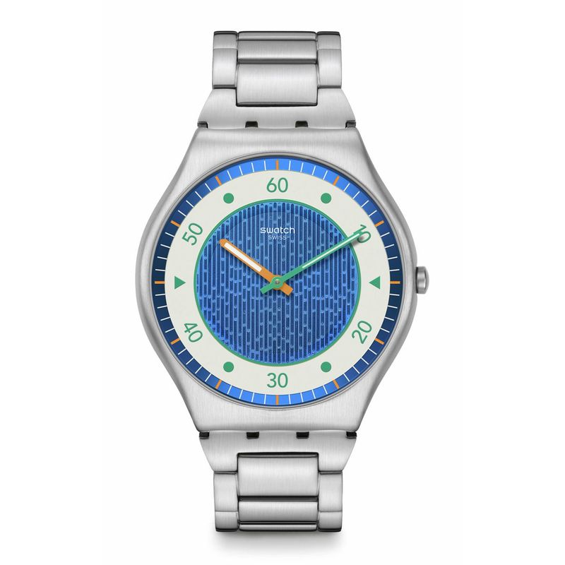 SWATCH - Reloj Swatch Unisex SPLASH DANCE. Reloj Acero inoxidable Plateado SS07S143G