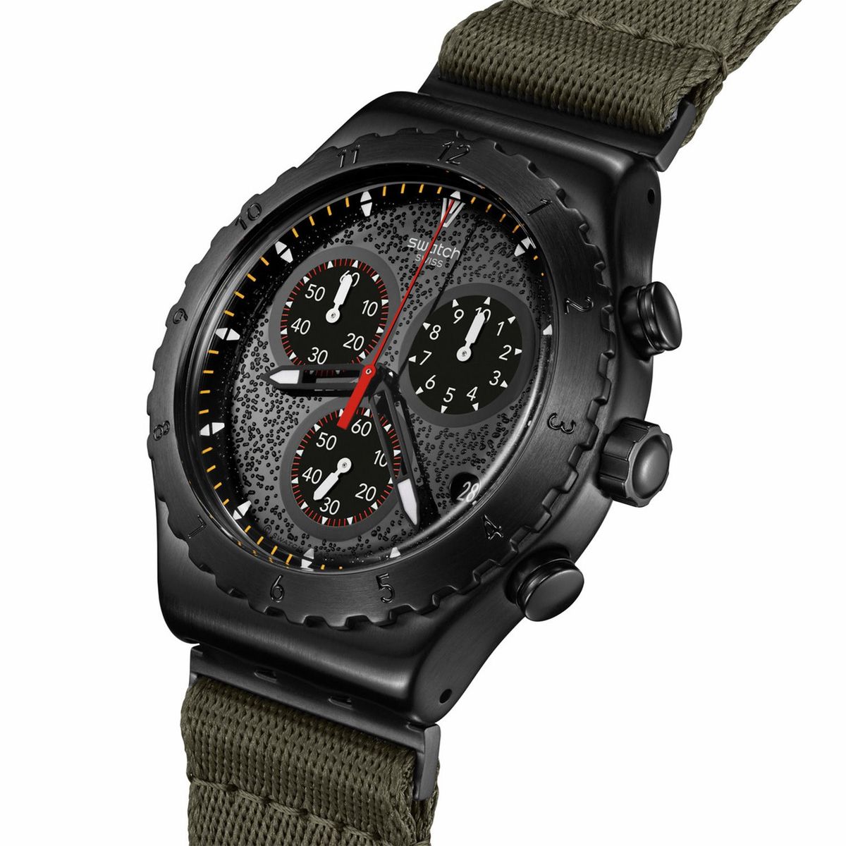 SWATCH - Reloj Swatch Unisex BY THE BONFIRE. Reloj Cuero Café YVB416