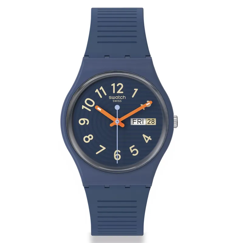 SWATCH - Reloj Swatch Unisex TRENDY LINES AT NIGHT. Reloj Silicona Azul SO28I700
