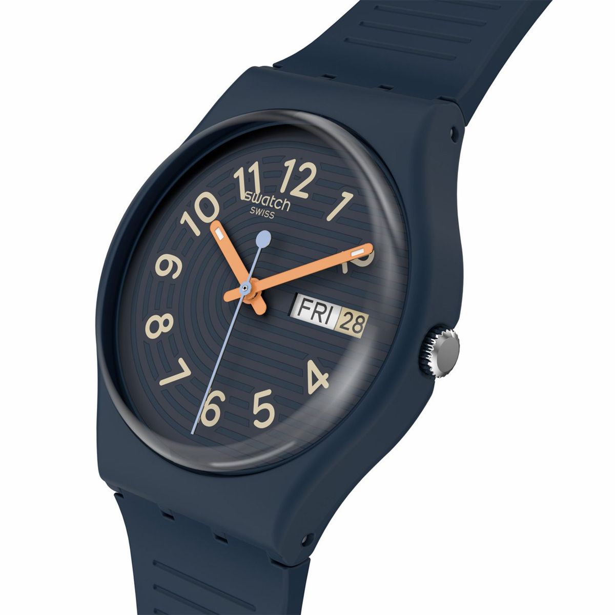 SWATCH - Reloj Swatch Unisex TRENDY LINES AT NIGHT. Reloj Silicona Azul SO28I700
