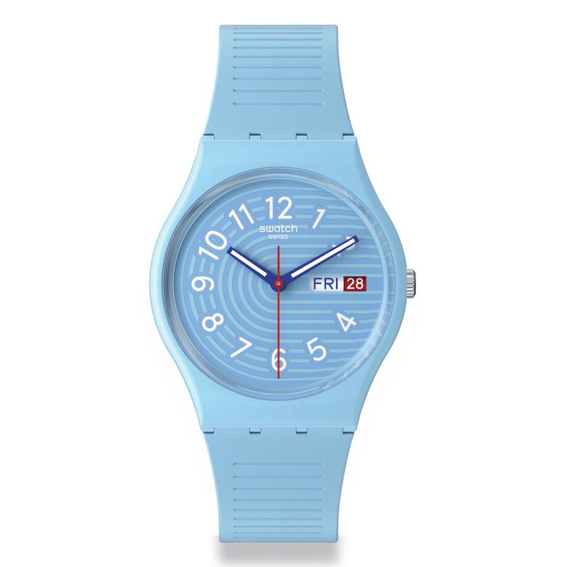 SWATCH - Reloj Swatch Unisex TRENDY LINES IN THE SKY. Reloj Silicona Azul SO28S704
