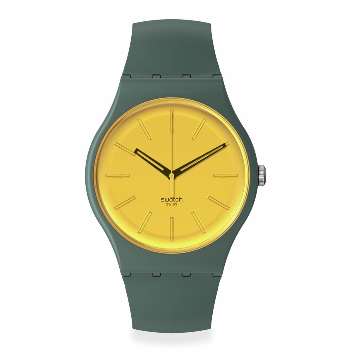 SWATCH - Reloj Swatch Unisex GOLD IN THE GARDEN. Reloj Plástico Gris SO29G103