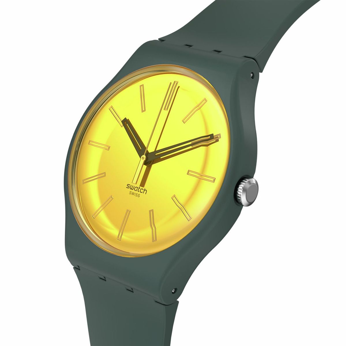 SWATCH - Reloj Swatch Unisex GOLD IN THE GARDEN. Reloj Plástico Gris SO29G103