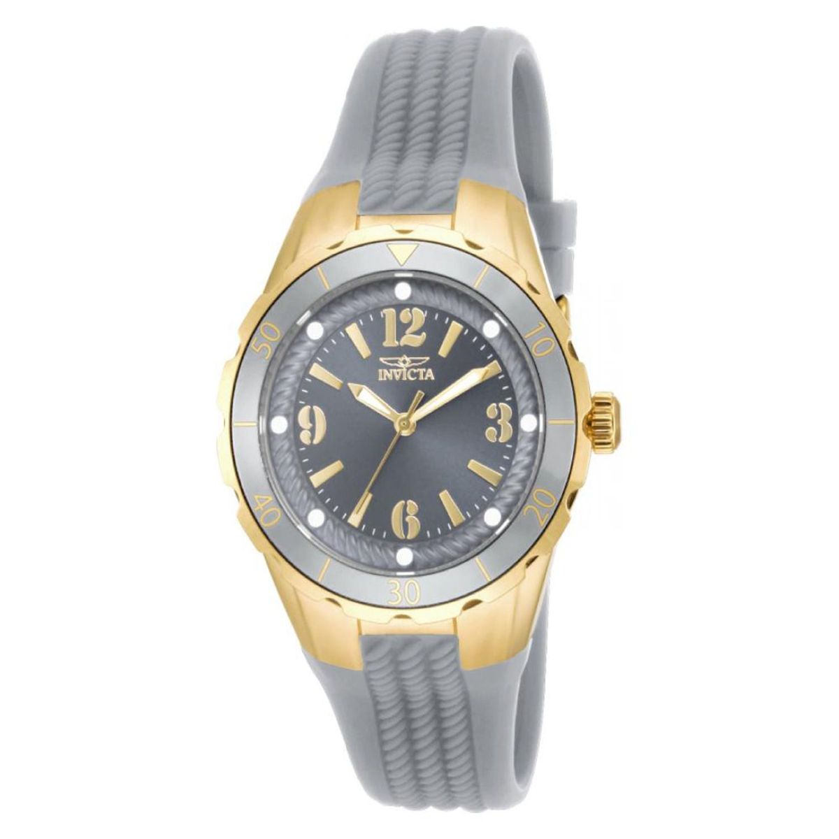INVICTA - Reloj Invicta para Mujer Angel . Reloj Análogo Silicona Gris