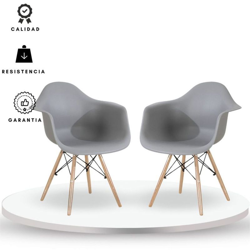 EKONOMODO - Silla de Comedor Moderna  con Patas de Matera 80 x 62 x 58 cm  Ekonomodo 
