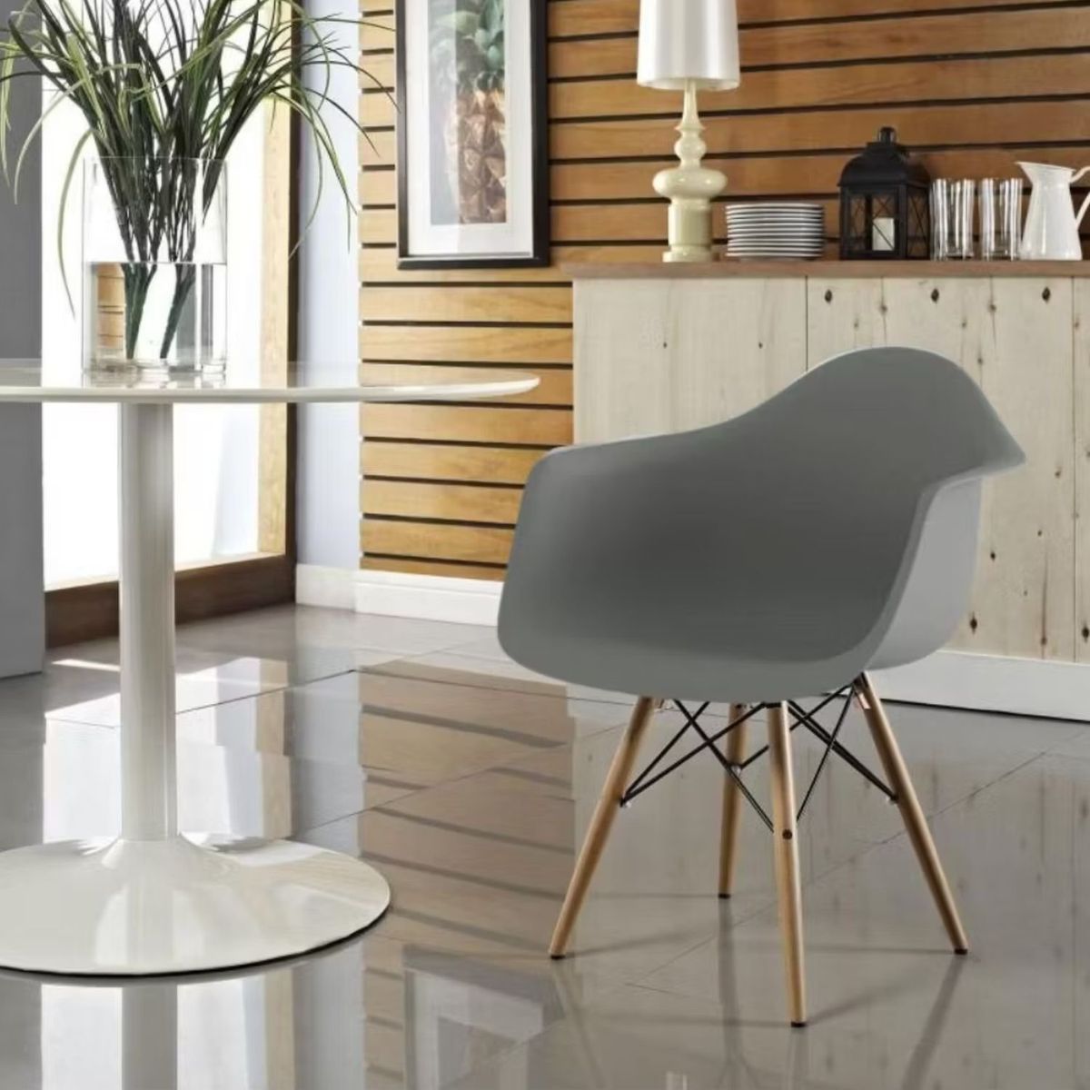 EKONOMODO - Silla de Comedor Moderna  con Patas de Matera 80 x 62 x 58 cm  Ekonomodo 