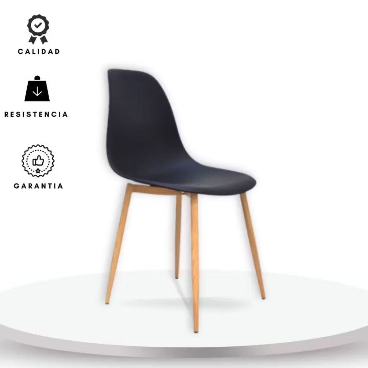 EKONOMODO - Silla de Comedor Moderna  con Patas de Matera 85 x 44 x 55 cm  Ekonomodo 