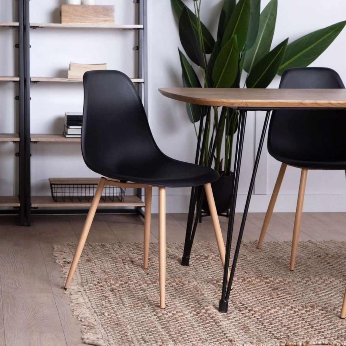 EKONOMODO - Silla de Comedor Moderna  con Patas de Matera 85 x 44 x 55 cm  Ekonomodo 