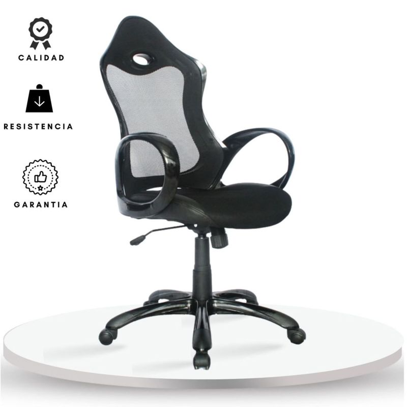 EKONOMODO - Silla de Escritorio para Casa u Oficina Ergonómica con Nivelación de Altura y Apoyabrazos 118 x 63 x 50 Ekonomodo