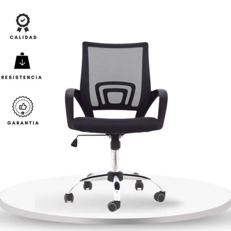 EKONOMODO - Silla de Escritorio para Casa u Oficina Ergonómica con Nivelación de Altura y Apoyabrazos 100 x 56 x 50 Ekonomodo