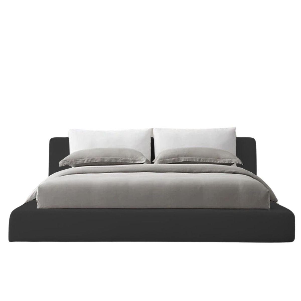 EKONOMODO - Colchón con Base Cama  Doble Firmeza Media Ortopédico con Pillow Resortado 140 x 190 cm  + Cabecero Combo Ekonomodo 