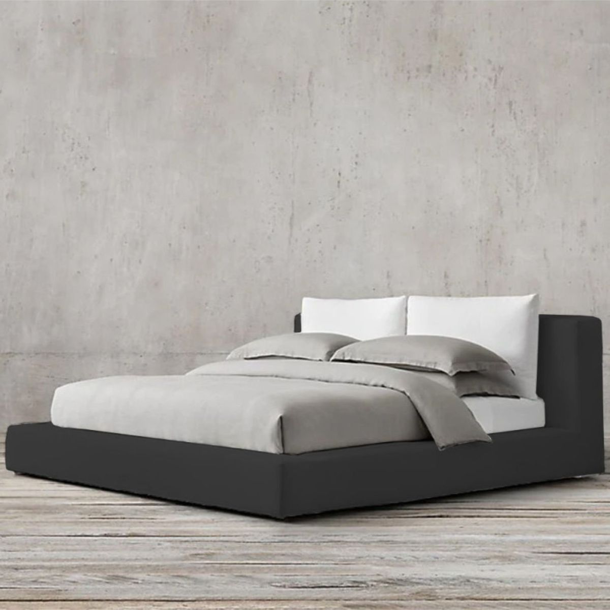 EKONOMODO - Colchón con Base Cama  Doble Firmeza Media Ortopédico con Pillow Resortado 140 x 190 cm  + Cabecero Combo Ekonomodo 