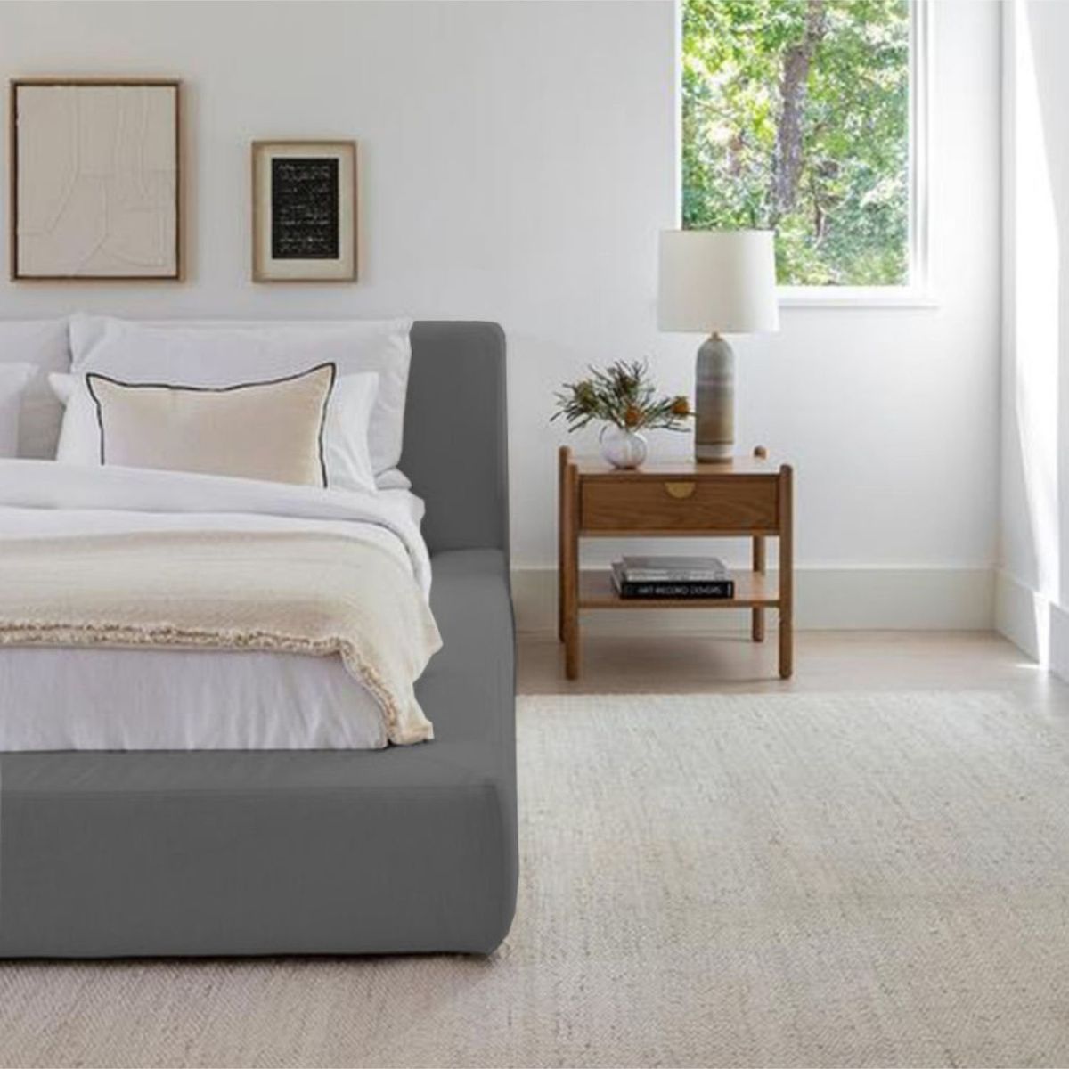 EKONOMODO - Colchón con Base Cama  Queen Firmeza Media Ortopédico con Pillow Resortado 160 x 190  + Cabecero Combo Ekonomodo 