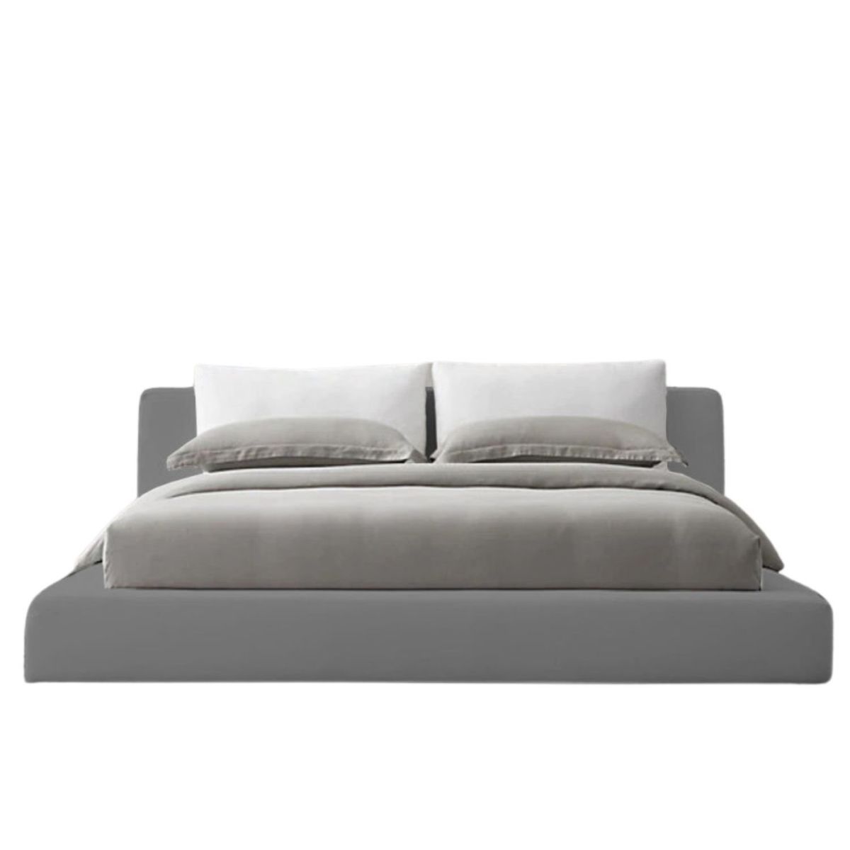 EKONOMODO - Colchón con Base Cama  King Firmeza Media Ortopédico con Pillow Resortado 200 x 200 cm  + Cabecero Combo Ekonomodo 