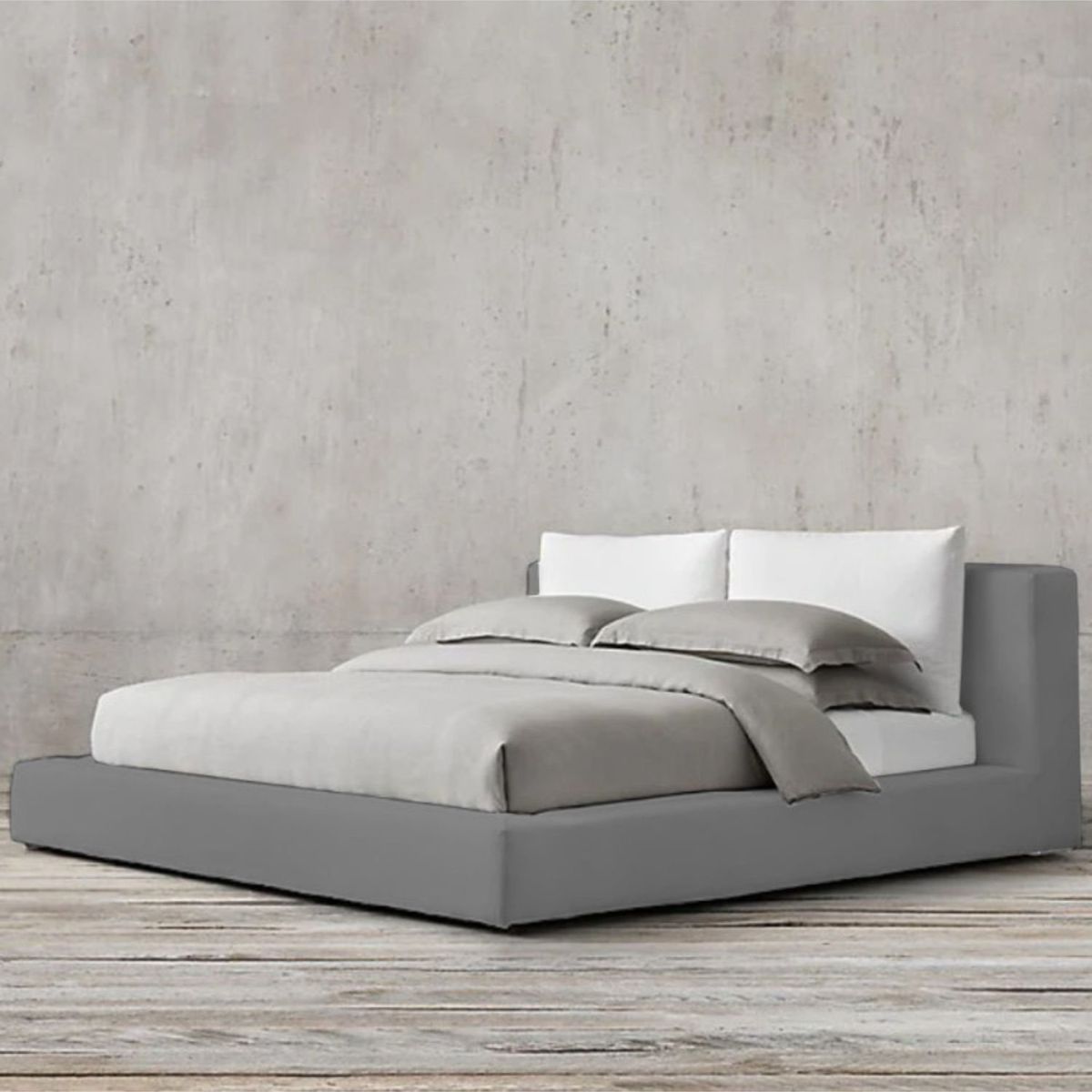 EKONOMODO - Colchón con Base Cama  King Firmeza Media Ortopédico con Pillow Resortado 200 x 200 cm  + Cabecero Combo Ekonomodo 