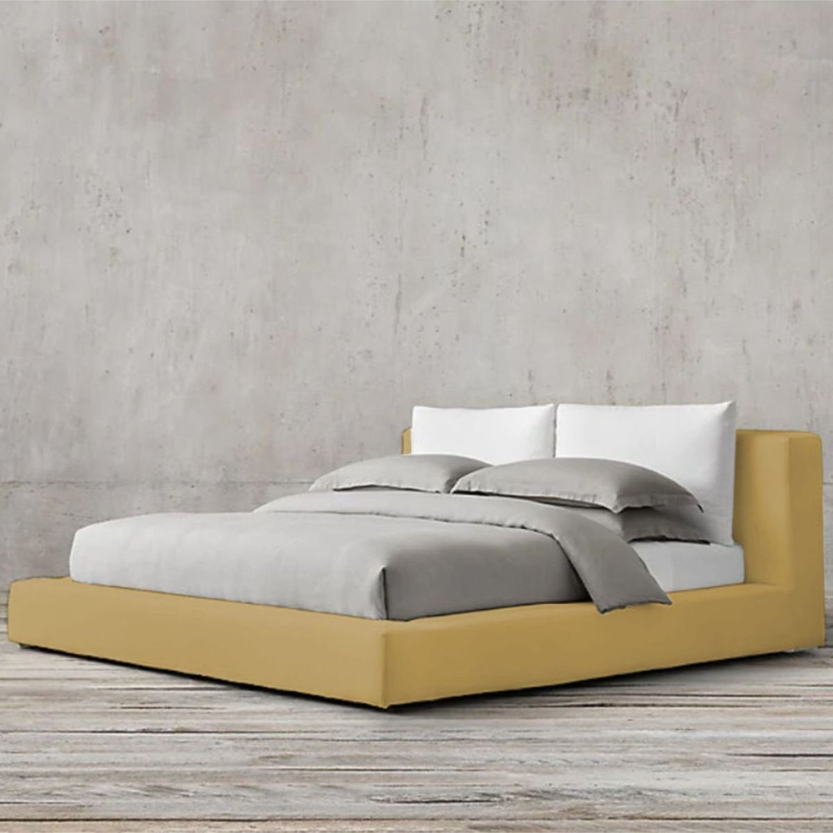 EKONOMODO - Colchón con Base Cama  King Firmeza Media Ortopédico Doble Cara Resortado 200 x 200 cm  + Cabecero Combo Ekonomodo 