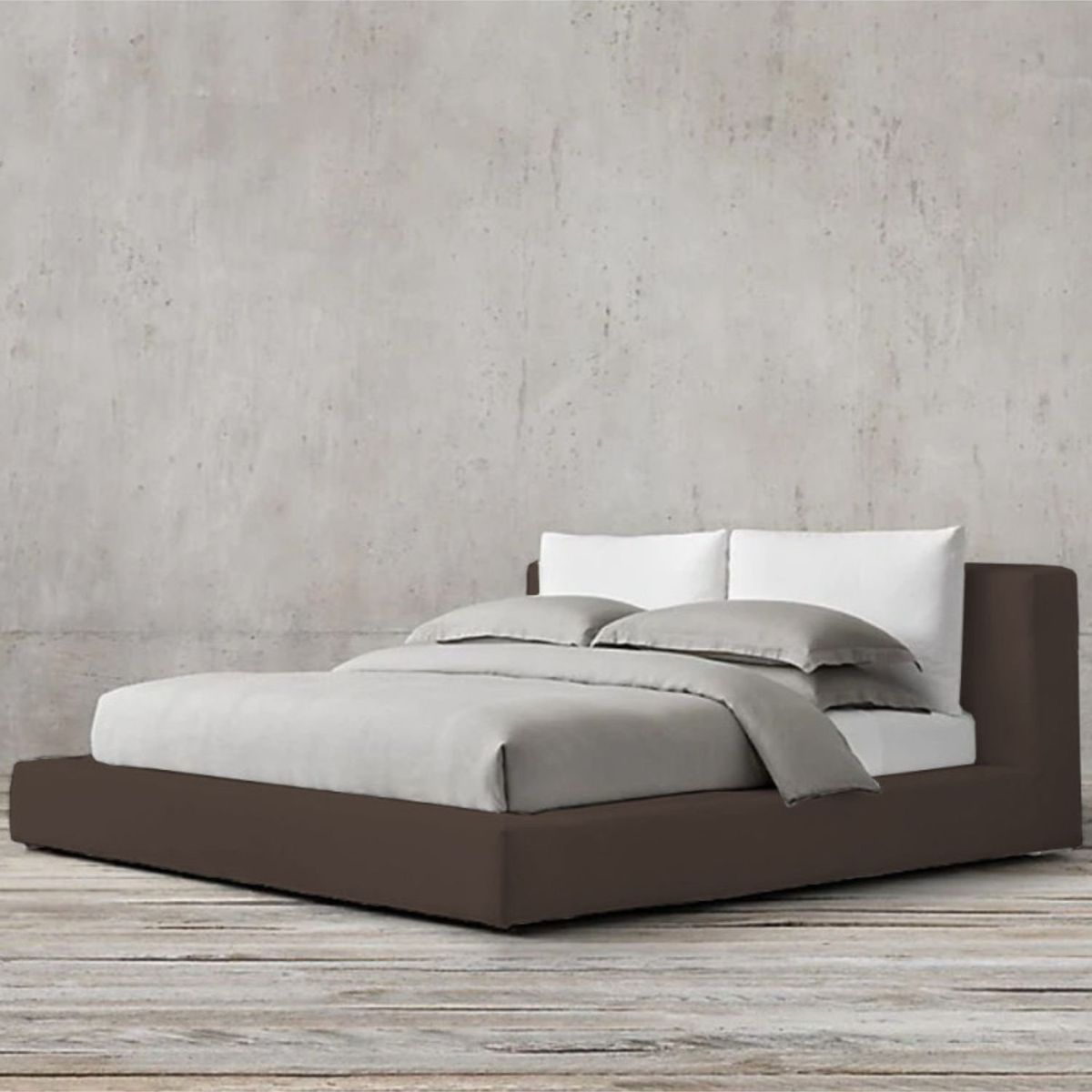 EKONOMODO - Colchón con Base Cama  King Firmeza Media Ortopédico con Pillow Resortado 200 x 200 cm  + Cabecero Combo Ekonomodo 